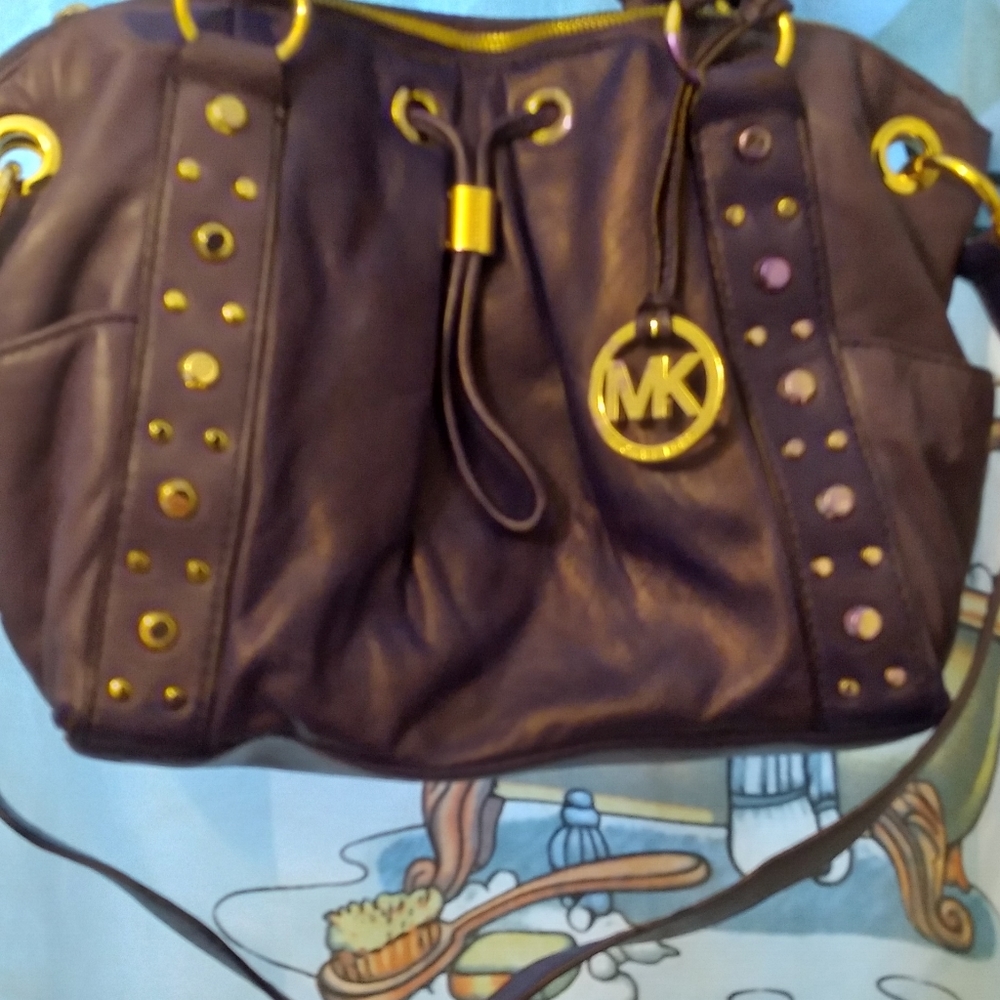 Michael Kors leather purple handbag